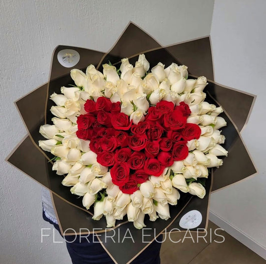 RAMO BUCHON 150 ROSAS – FLORERÍA EUCARIS